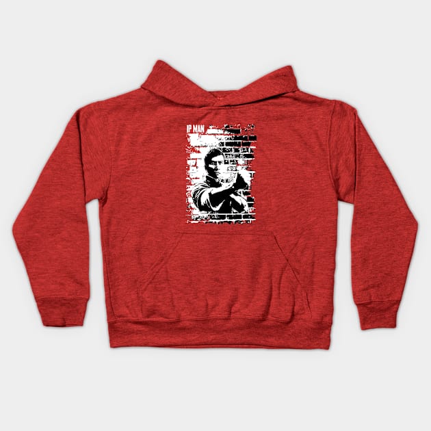 Ip man wall Kids Hoodie by Finito_Briganti